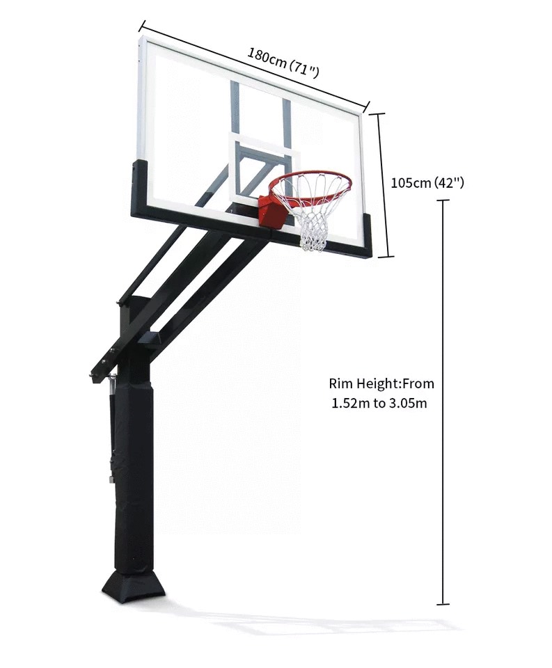 Kích thước trụ bóng rổ NV-06