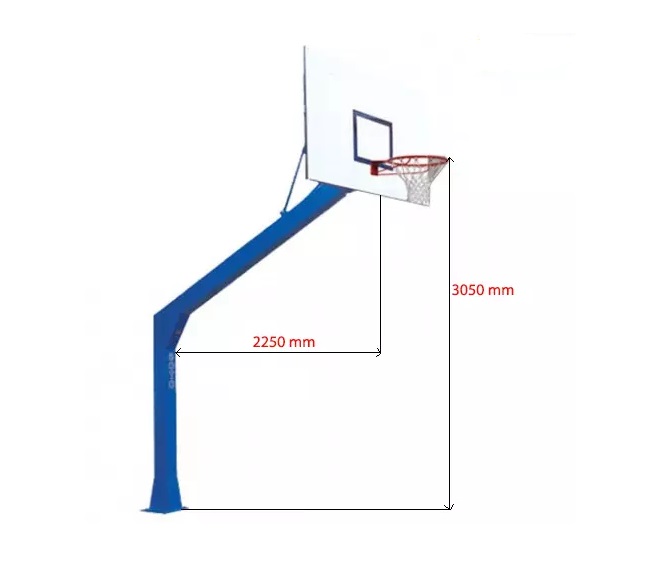 Kích thước trụ bóng rổ thi đấu 802890