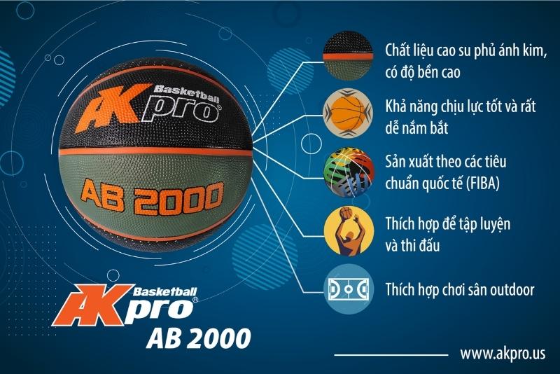Thiết kế bóng rổ AKpro AB2000