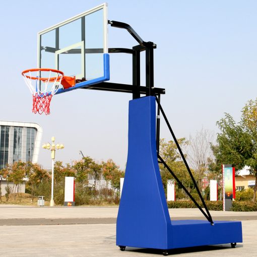 Trụ bóng rổ thi đấu di động S028 màu xanh