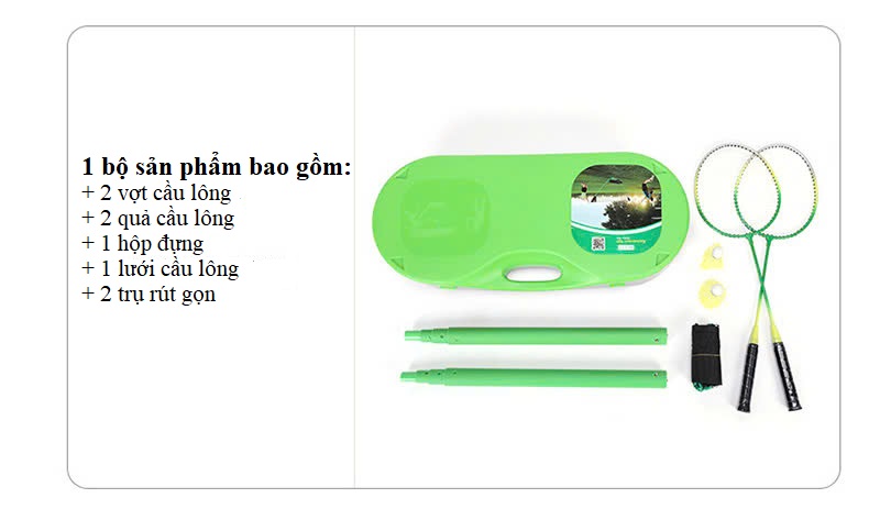 Bộ trụ và lưới cầu lông gấp gọn 3,1m Bộ trụ và lưới cầu lông gấp gọn 3,1m
